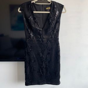 Sz small mini stretch knit sequin mini dress
